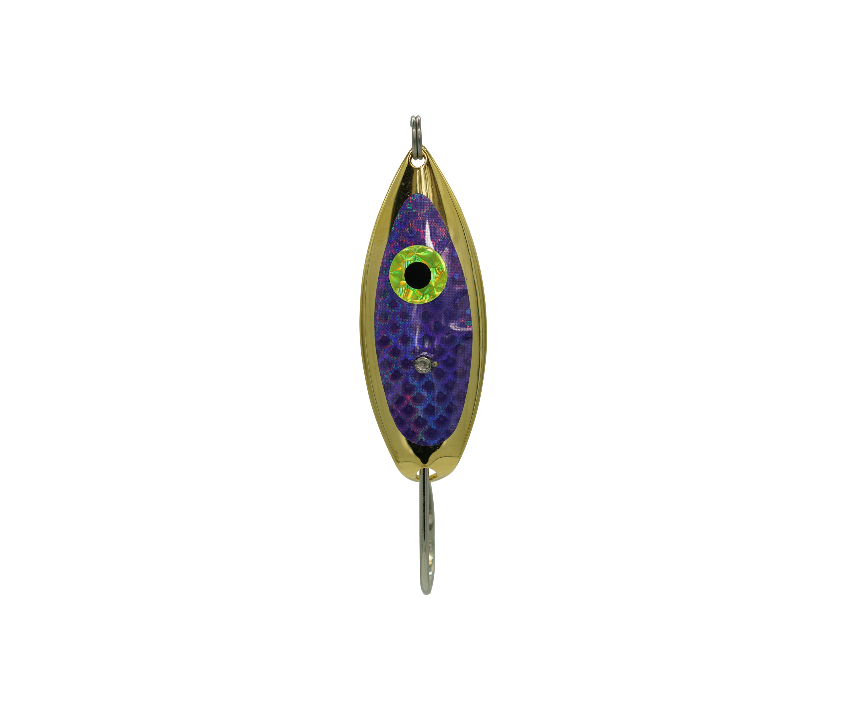 Gold With Purple Prism Scale Weedless Spoon – Aqua Dream Living